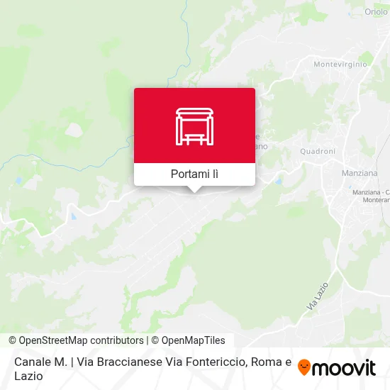 Mappa Canale M. | Via Braccianese Via Fontericcio