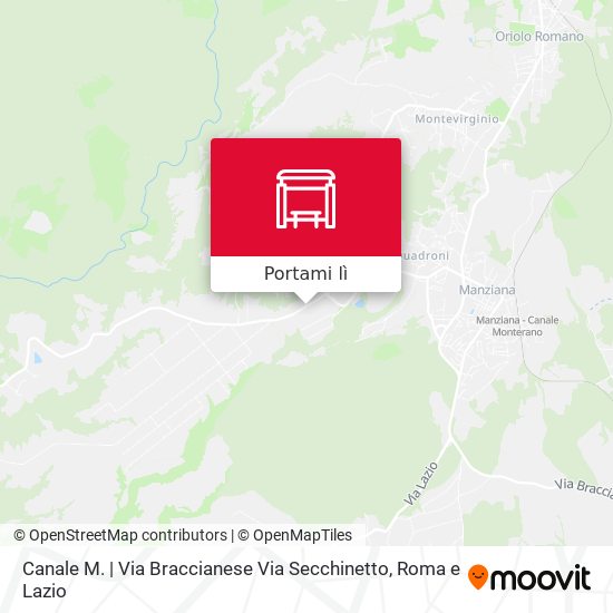 Mappa Canale M. | Via Braccianese Via Secchinetto