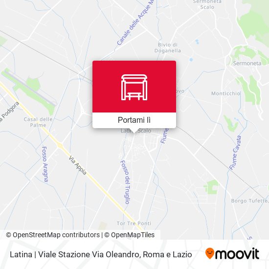 Mappa Latina | Viale Stazione Via Oleandro