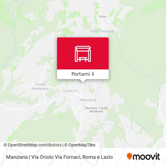 Mappa Manziana | Via Oriolo Via Fornaci