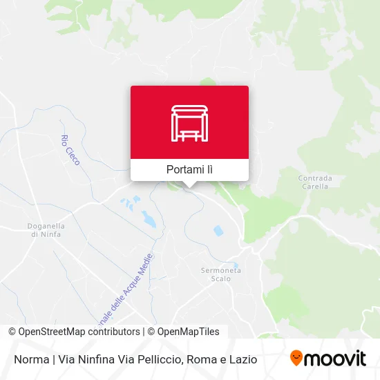 Mappa Norma | Via Ninfina Via Pelliccio
