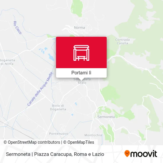 Mappa Sermoneta | Piazza Caracupa