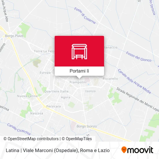 Mappa Latina | Viale Marconi (Ospedale)