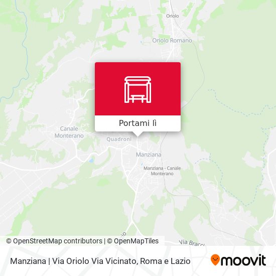 Mappa Manziana | Via Oriolo Via Vicinato