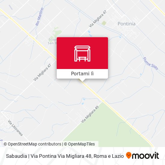 Mappa Sabaudia | Via Pontina Via Migliara 48