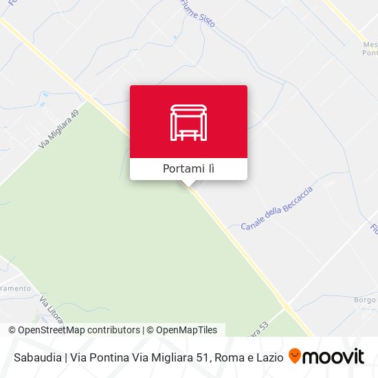 Mappa Sabaudia | Via Pontina Via Migliara 51