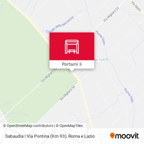 Mappa Sabaudia | Via Pontina (Km 93)