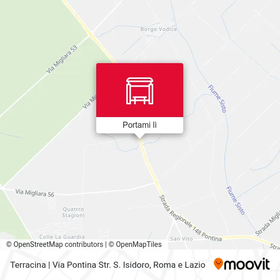 Mappa Terracina | Via Pontina Str. S. Isidoro