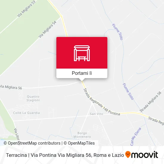 Mappa Terracina | Via Pontina Via Migliara 56