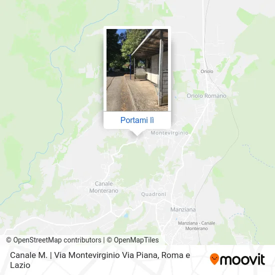 Mappa Canale M. | Via Montevirginio Via Piana