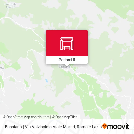 Mappa Bassiano | Via Valvisciolo Viale Martiri
