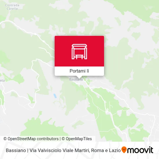 Mappa Bassiano | Via Valvisciolo Viale Martiri