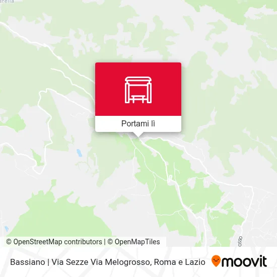 Mappa Bassiano | Via Sezze Via Melogrosso