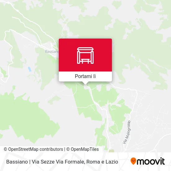Mappa Bassiano | Via Sezze Via Formale