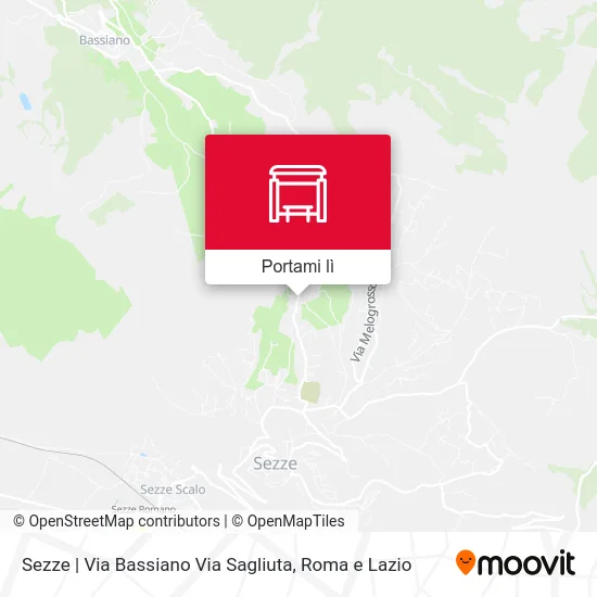 Mappa Sezze | Via Bassiano Via Sagliuta