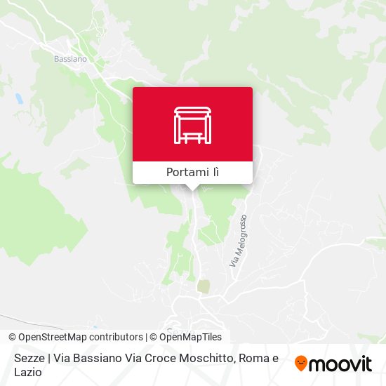 Mappa Sezze | Via Bassiano Via Croce Moschitto