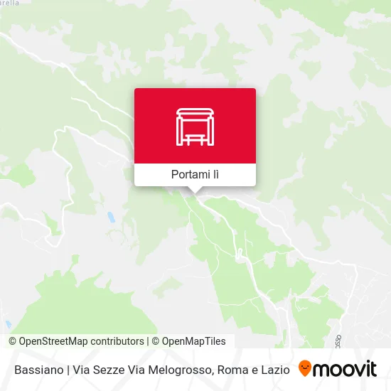 Mappa Bassiano | Via Sezze Via Melogrosso