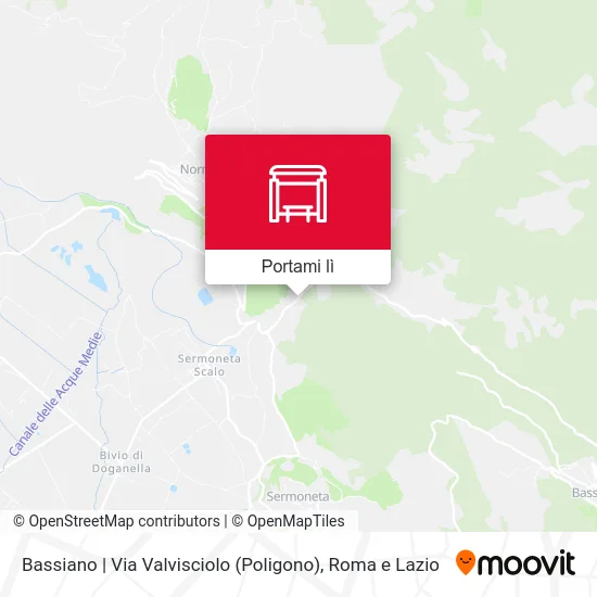Mappa Bassiano | Via Valvisciolo (Poligono)