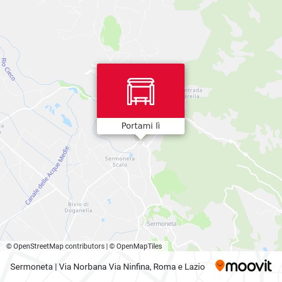 Mappa Sermoneta | Via Norbana Via Ninfina