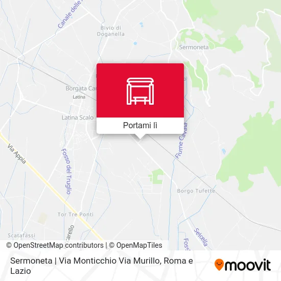 Mappa Sermoneta | Via Monticchio Via Murillo