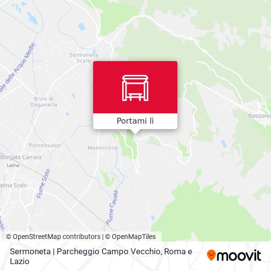 Mappa Sermoneta | Parcheggio Campo Vecchio