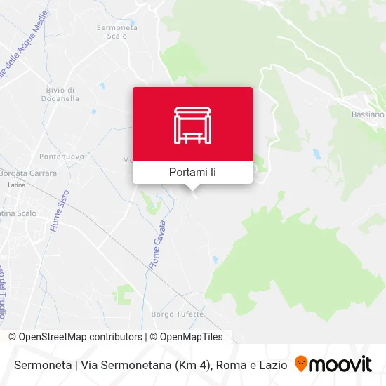 Mappa Sermoneta | Via Sermonetana (Km 4)