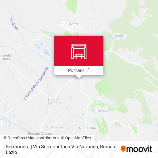 Mappa Sermoneta | Via Sermonetana Via Norbana