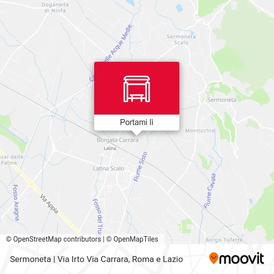 Mappa Sermoneta | Via Irto Via Carrara