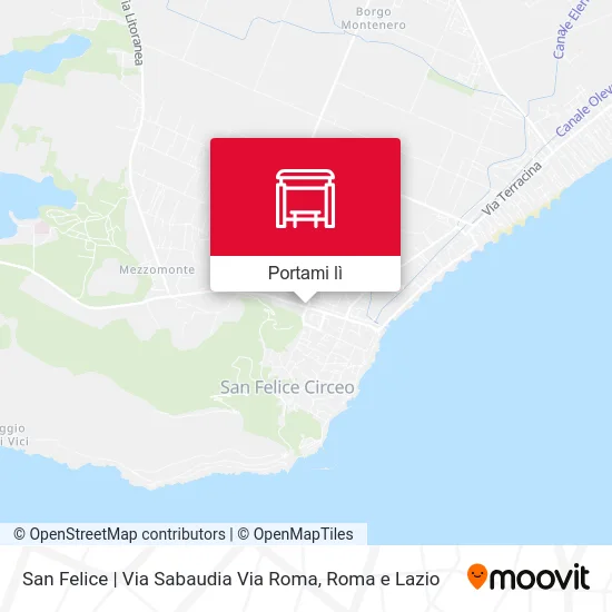 Mappa San Felice | Via Sabaudia Via Roma