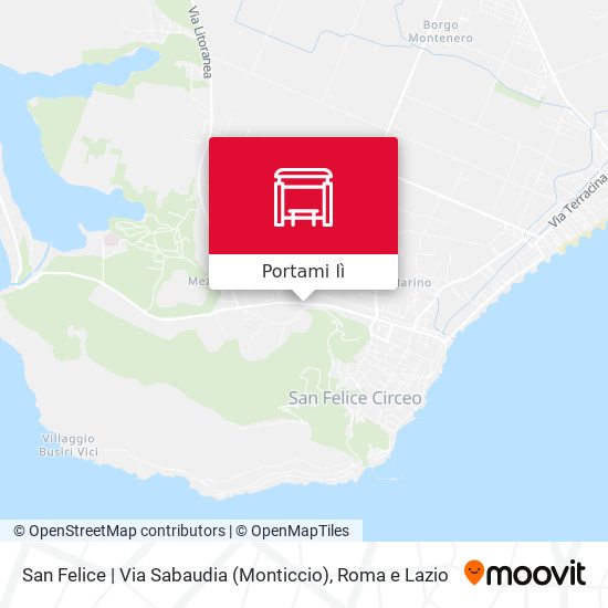 Mappa San Felice | Via Sabaudia (Monticcio)