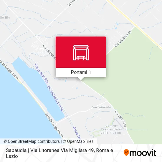 Mappa Sabaudia | Via Litoranea Via Migliara 49