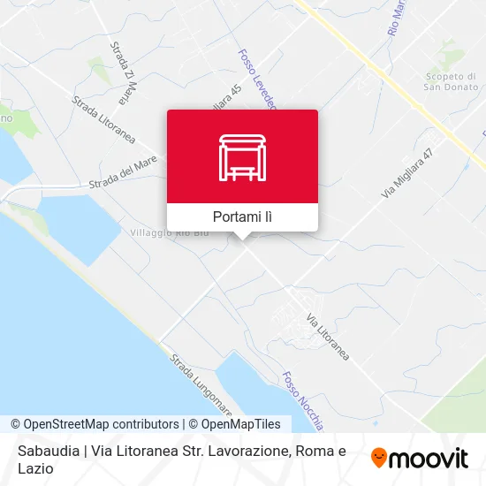 Mappa Sabaudia | Via Litoranea Str. Lavorazione