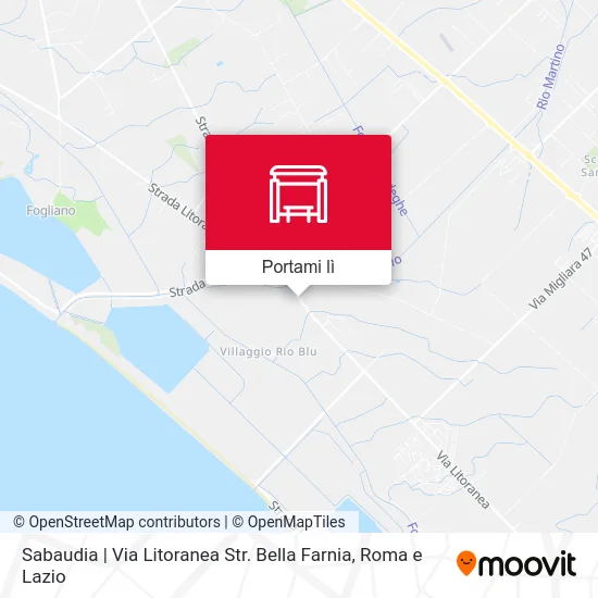 Mappa Sabaudia | Via Litoranea Str. Bella Farnia