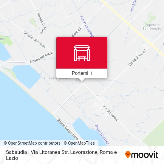 Mappa Sabaudia | Via Litoranea Str. Lavorazione
