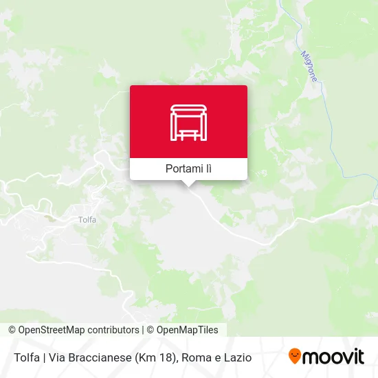 Mappa Tolfa | Via Braccianese (Km 18)
