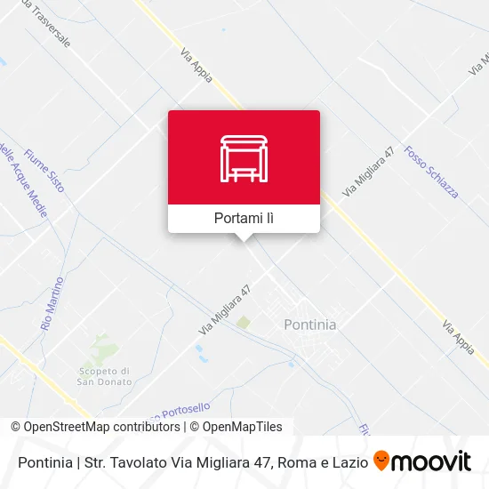 Mappa Pontinia | Str. Tavolato Via Migliara 47