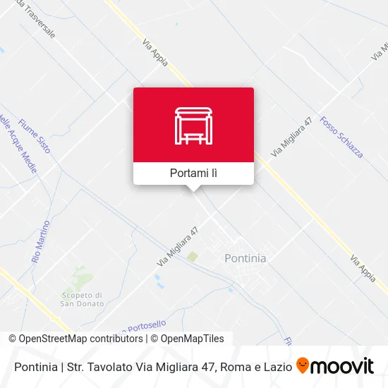 Mappa Pontinia | Str. Tavolato Via Migliara 47