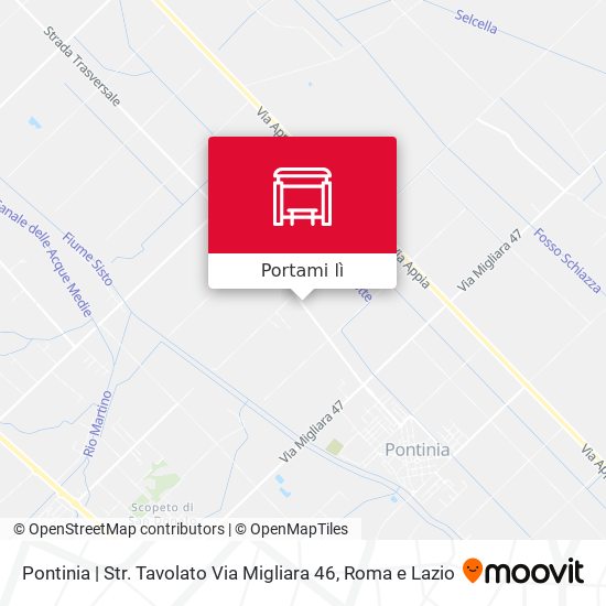 Mappa Pontinia | Str. Tavolato Via Migliara 46