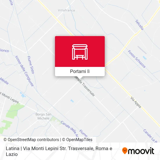 Mappa Latina | Via Monti Lepini Str. Trasversale