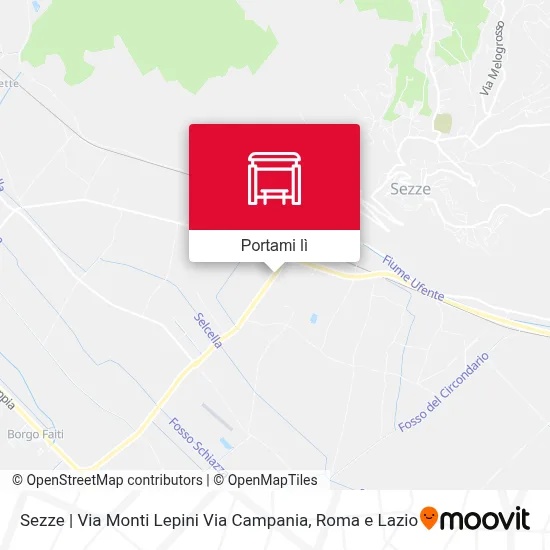 Mappa Sezze | Via Monti Lepini Via Campania