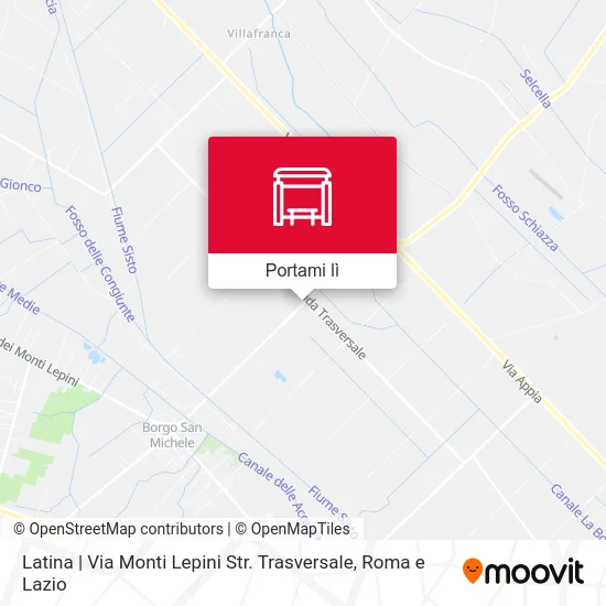 Mappa Latina | Via Monti Lepini Str. Trasversale