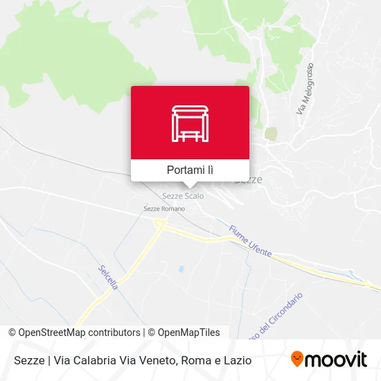 Mappa Sezze | Via Calabria Via Veneto
