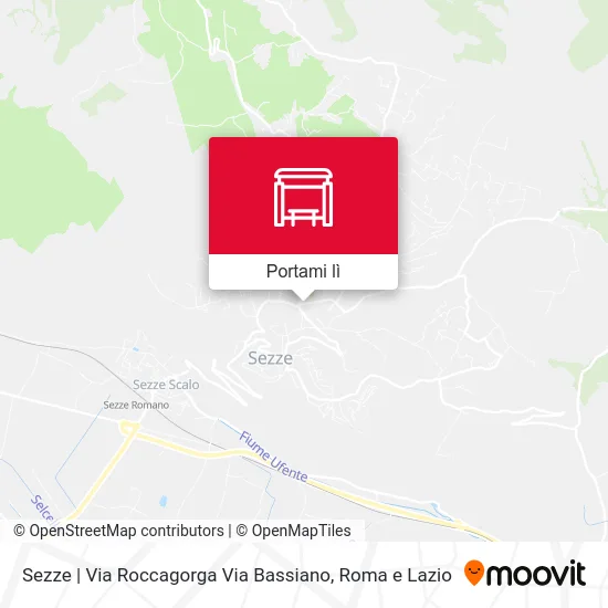 Mappa Sezze | Via Roccagorga Via Bassiano