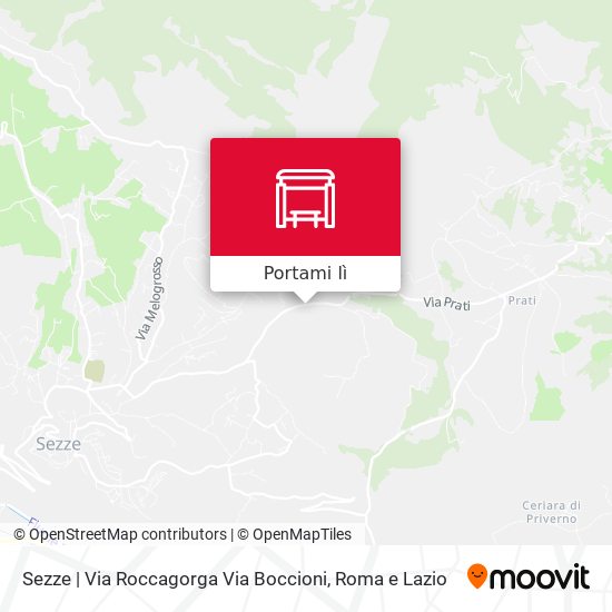 Mappa Sezze | Via Roccagorga Via Boccioni