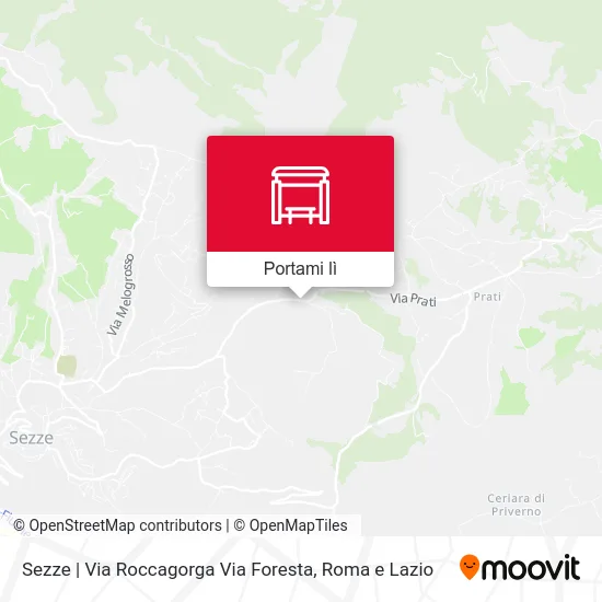 Mappa Sezze | Via Roccagorga Via Foresta