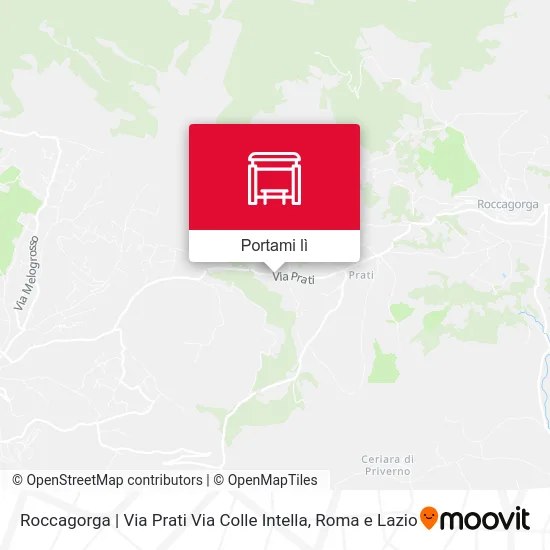 Mappa Roccagorga | Via Prati Via Colle Intella