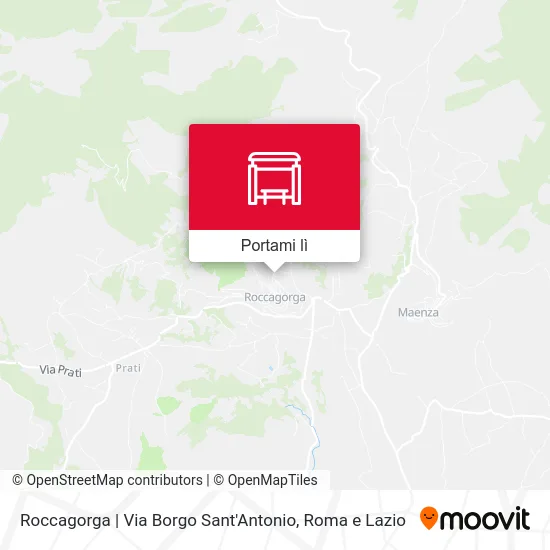 Mappa Roccagorga | Via Borgo Sant'Antonio