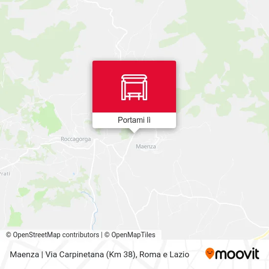 Mappa Maenza | Via Carpinetana (Km 38)
