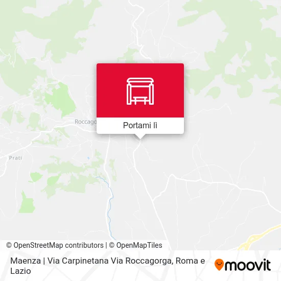 Mappa Maenza | Via Carpinetana Via Roccagorga