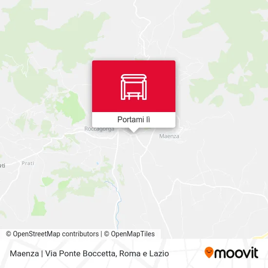 Mappa Maenza | Via Ponte Boccetta